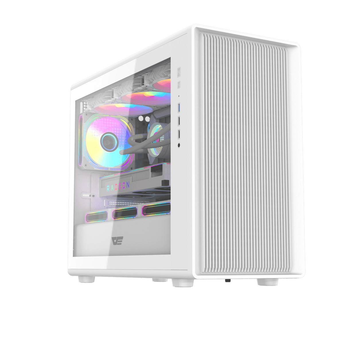 DarkFlash DB460M White M-ATX PC Case official main hero view