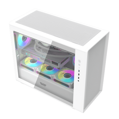 DarkFlash DB460M White M-ATX PC Case official view 3