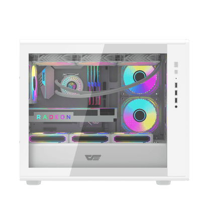 DarkFlash DB460M White M-ATX PC Case official view 6