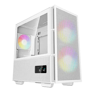 DeepCool CH360 DIGITAL WH white case front angle