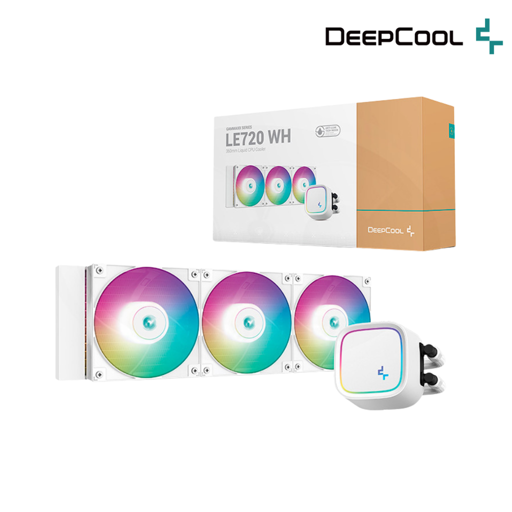 DeepCool LE720 WH 360mm ARGB liquid CPU cooler white with retail box