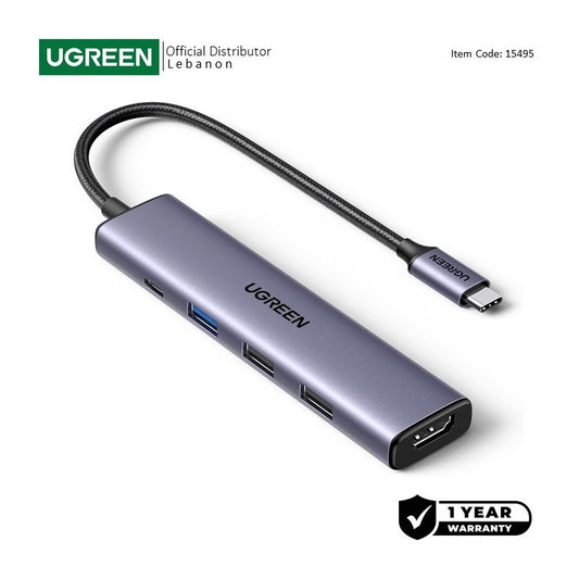 UGREEN Revodok 105 5-in-1 USB-C Hub – 4K HDMI / 100W PD (15495) — photo 1 of 7