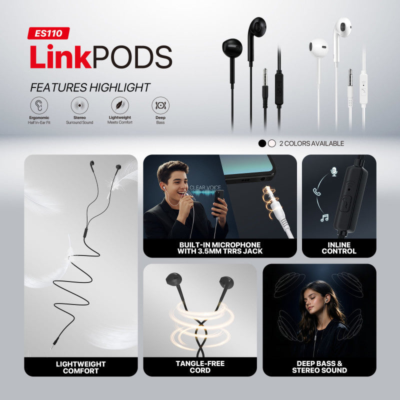 FANTECH ES110 LinkPods In-Ear Headphones – DistiPlus gallery image 3