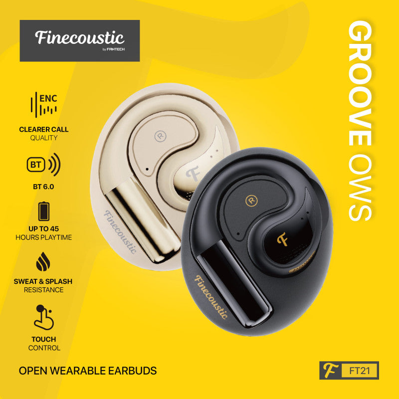 FANTECH Finecoustic Groove OWS FT21 Open Wearable Earbuds – DistiPlus gallery image 1