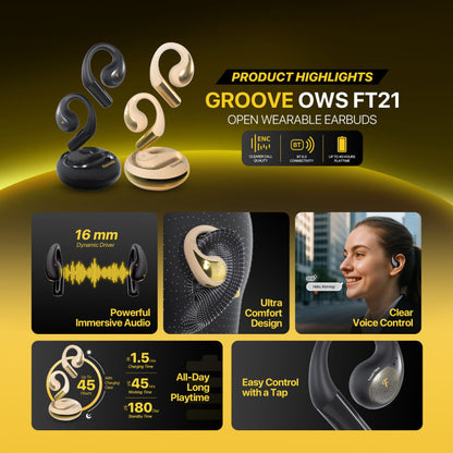 FANTECH Finecoustic Groove OWS FT21 Open Wearable Earbuds – DistiPlus gallery image 2