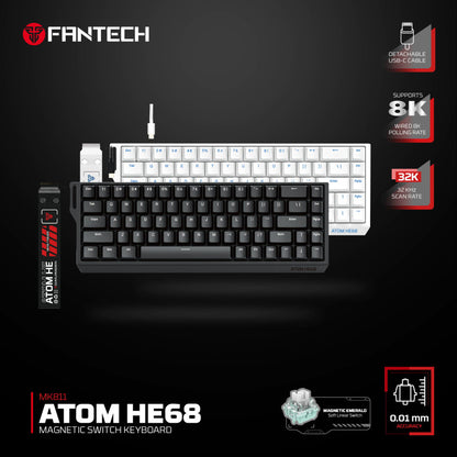FANTECH ATOM HE68 MK811 Magnetic Gaming Keyboard – DistiPlus gallery image 1