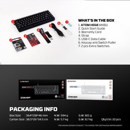 FANTECH ATOM HE68 MK811 Magnetic Gaming Keyboard – DistiPlus gallery image 10