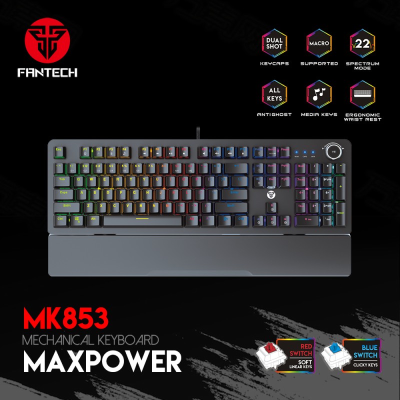 Fantech MK853 MAXPOWER Gaming Keyboard – DistiPlus gallery image 2