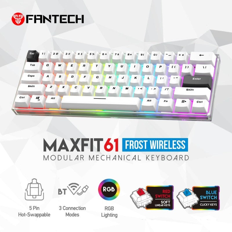 Fantech MK857 MAXFIT61 Tri-Mode Gaming Keyboard – DistiPlus gallery image 2