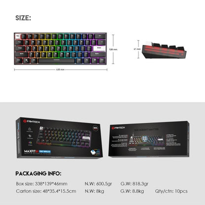 Fantech MK857 MAXFIT61 Tri-Mode Gaming Keyboard – DistiPlus gallery image 6