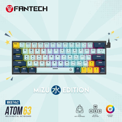 Fantech MIZU MK874V2 ATOM63 Sky Blue – DistiPlus gallery image 2