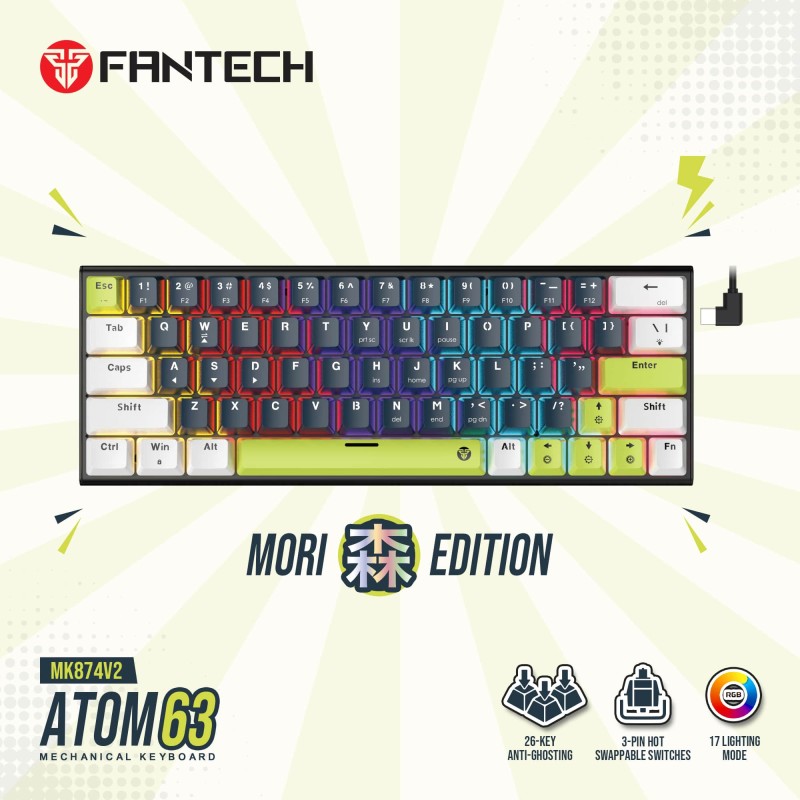 Fantech MORI MK874V2 ATOM63 Blue – DistiPlus gallery image 2