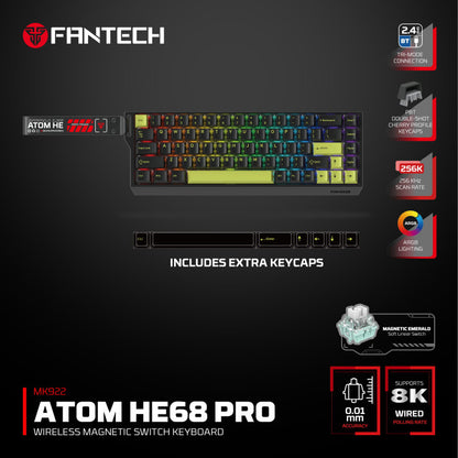 FANTECH ATOM Pro HE68 MK922 Gaming Keyboard – DistiPlus gallery image 2