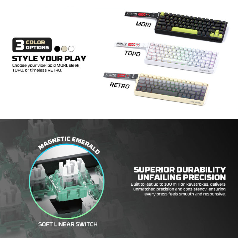 FANTECH ATOM Pro HE68 MK922 Gaming Keyboard – DistiPlus gallery image 4