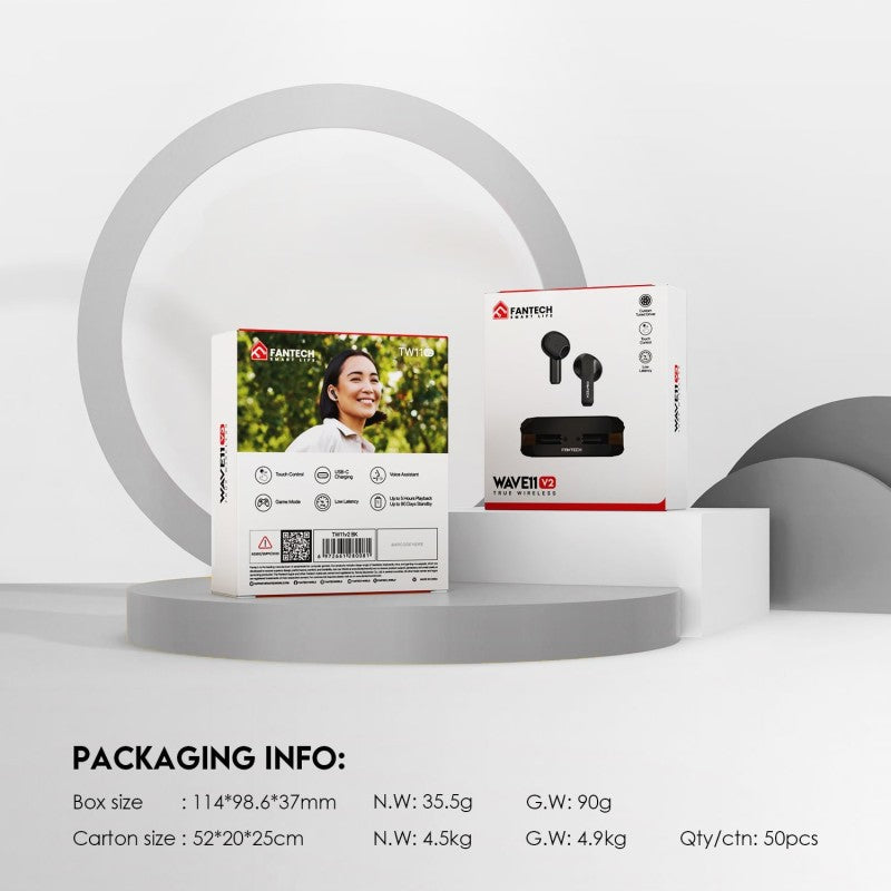 Fantech TWS Wave 11 TW11V2 Wireless Earbuds – DistiPlus gallery image 5