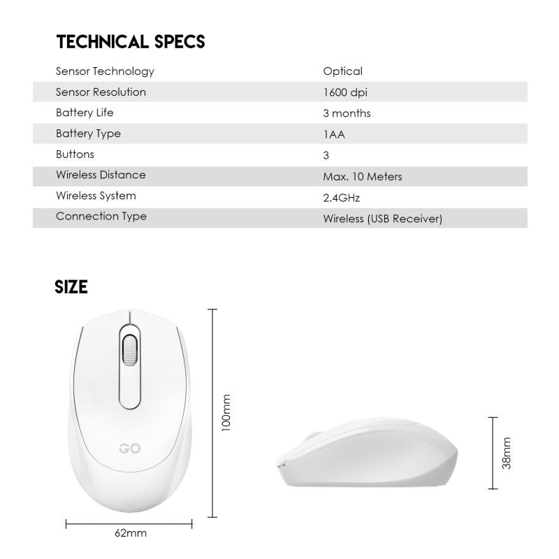 Fantech W603 GO Wireless Office Mouse – DistiPlus gallery image 7