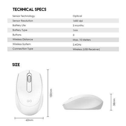 Fantech W603 GO Wireless Office Mouse – DistiPlus gallery image 7
