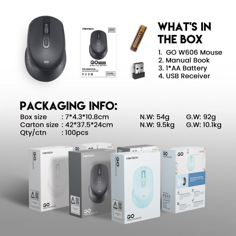 FANTECH W606 GO Wireless Mouse – DistiPlus gallery image 9