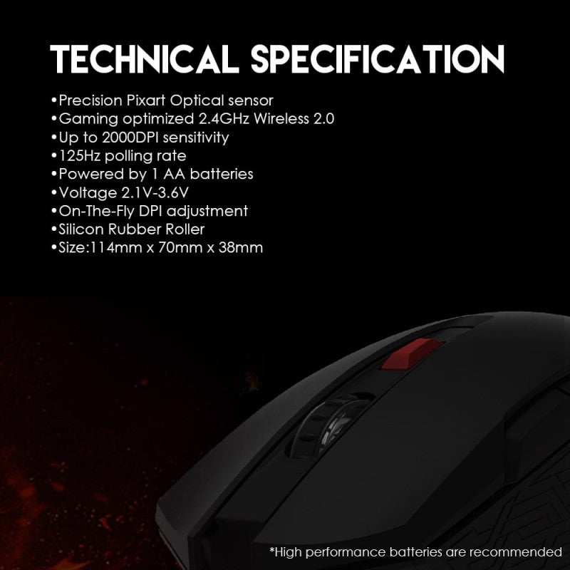 Fantech WG10 GAREN Wireless Gaming Mouse – DistiPlus gallery image 9