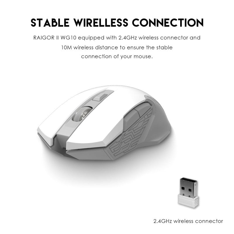 Fantech WG10 GAREN Wireless Gaming Mouse White – DistiPlus gallery image 1