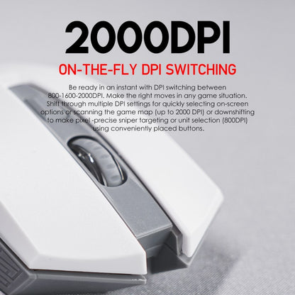 Fantech WG10 GAREN Wireless Gaming Mouse White – DistiPlus gallery image 4
