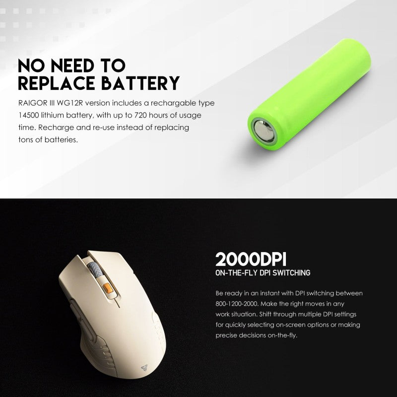 Fantech WG12R RAIGOR III Wireless Gaming Mouse – DistiPlus gallery image 4