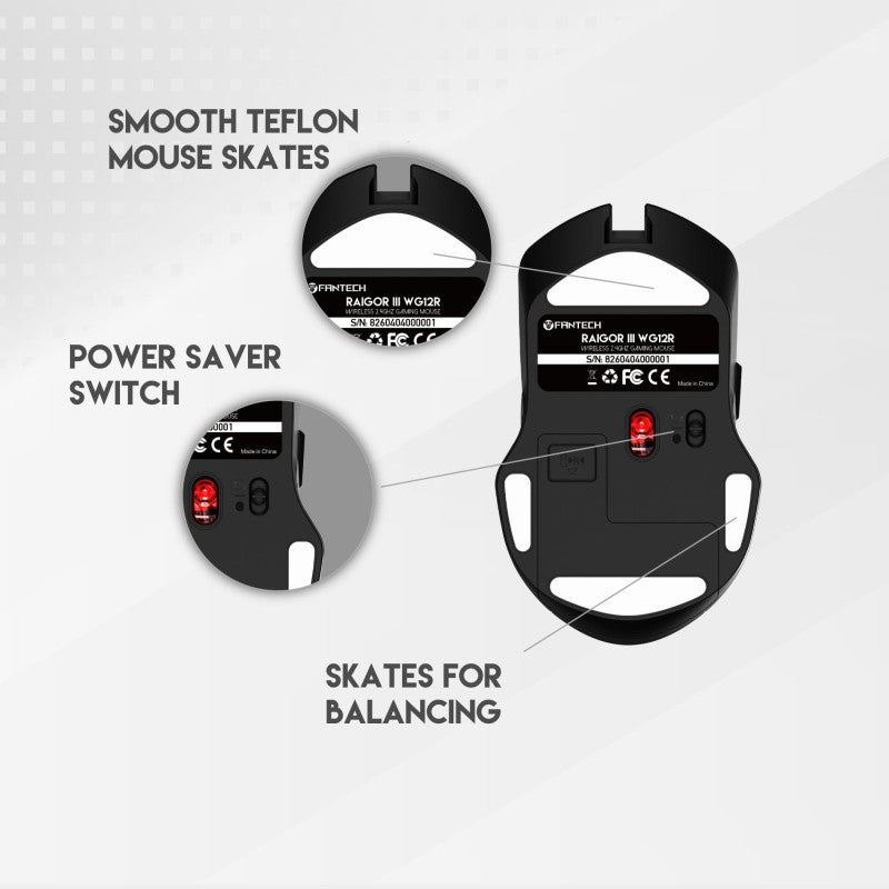 Fantech WG12R RAIGOR III Wireless Gaming Mouse – DistiPlus gallery image 6