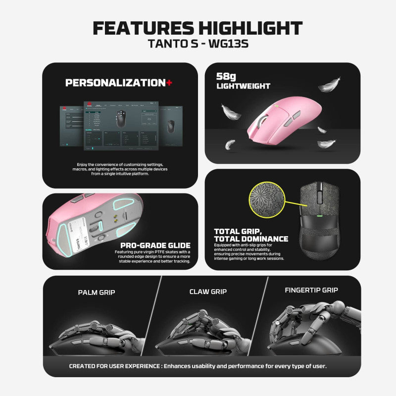FANTECH WG13S TANTO S Gaming Mouse – DistiPlus gallery image 3