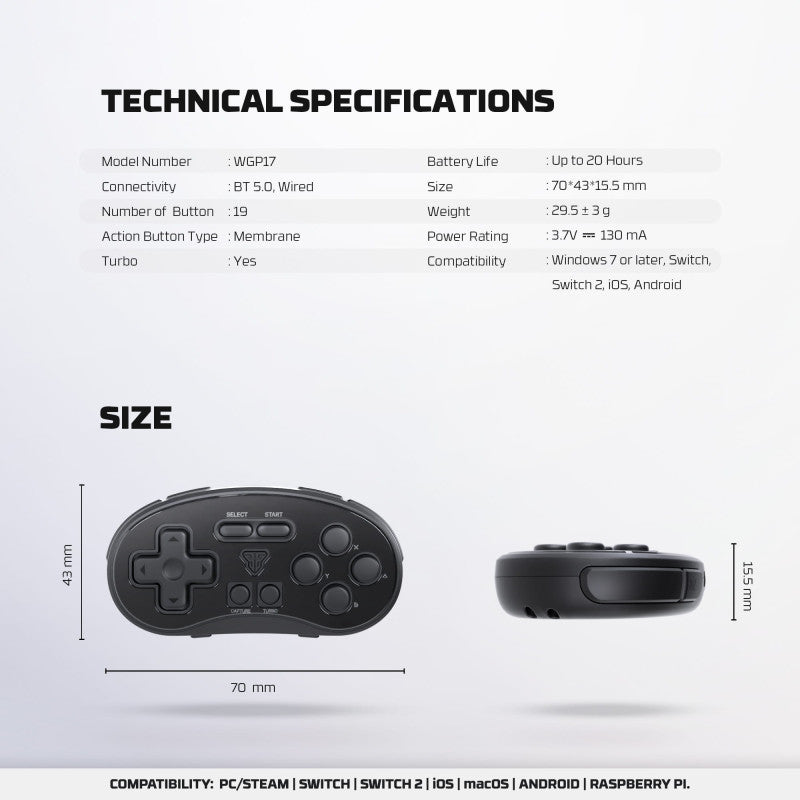 FANTECH EOS Mini WGP17 Wireless Pocket Gamepad – DistiPlus gallery image 9