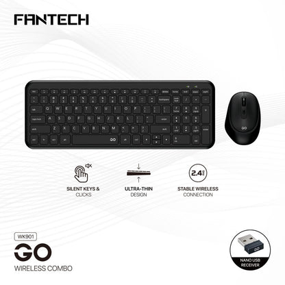 FANTECH WK901 Wireless Keyboard and Mouse Combo – DistiPlus gallery image 2