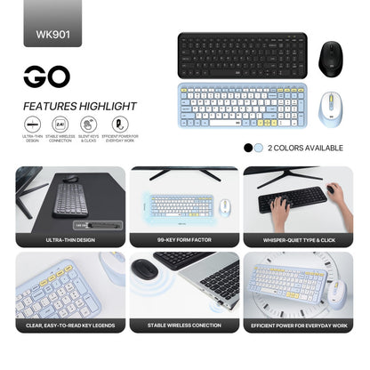 FANTECH WK901 Wireless Keyboard and Mouse Combo – DistiPlus gallery image 3