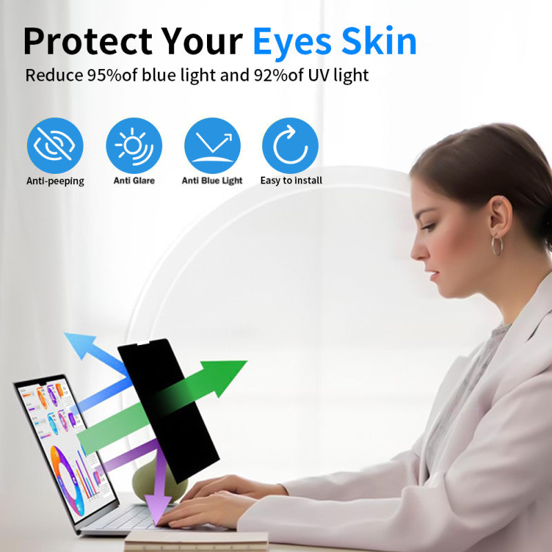 Laptop Privacy Screen Filter - Anti-Spy, Anti-Glare & Anti-Scratch PET, 13.3" to 17.3" - image 5