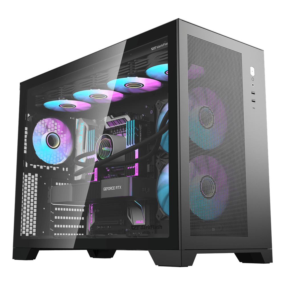 DarkFlash DS5000 Black ATX PC Case official main view