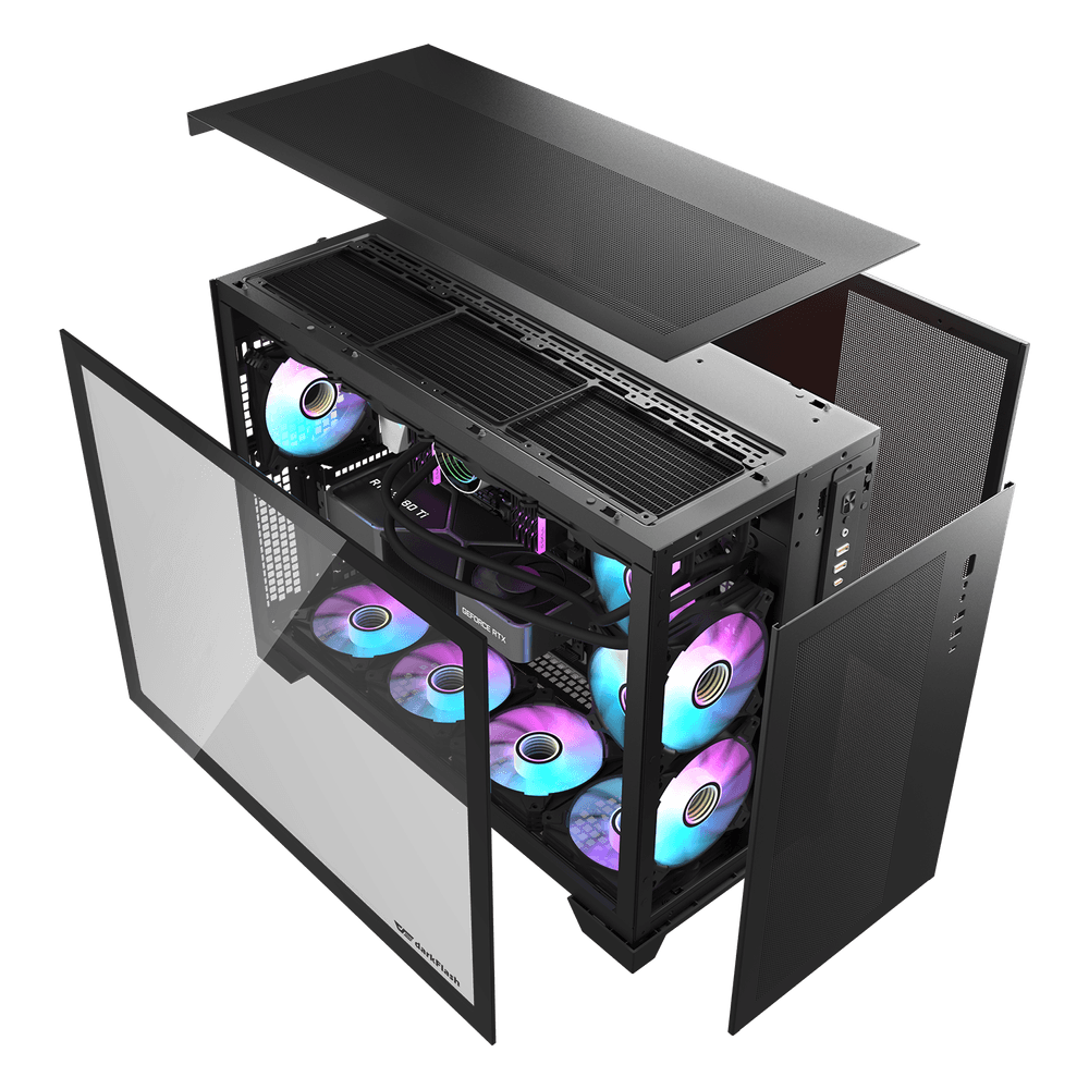 DarkFlash DS5000 Black ATX PC Case official view 2
