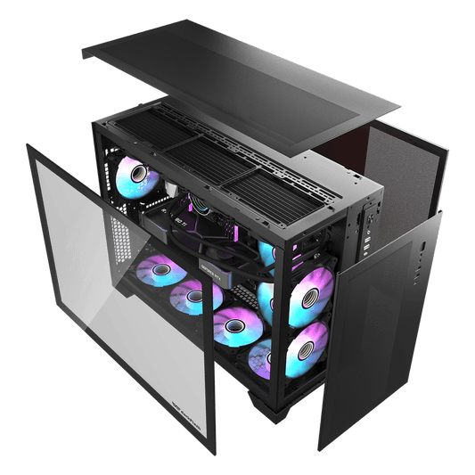 DarkFlash DS5000 Black ATX PC Case official view 2