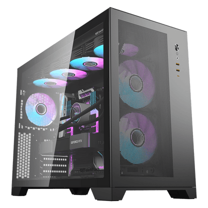 DarkFlash DS5000 Black ATX PC Case official view 3