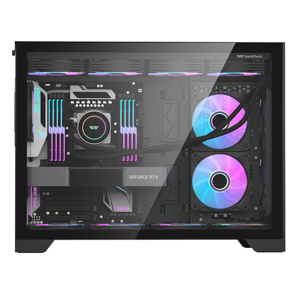 DarkFlash DS5000 Black ATX PC Case official view 4