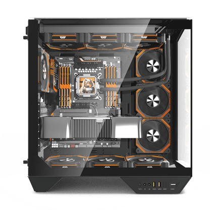 DarkFlash DY470 Black ATX PC Case official view 3