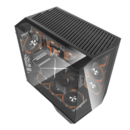 DarkFlash DY470 Black ATX PC Case official view 4