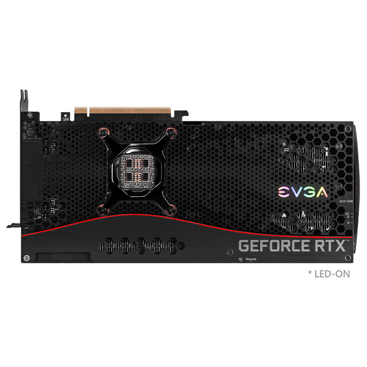 EVGA GeForce RTX 3080 FTW3 Ultra 10GB backplate view
