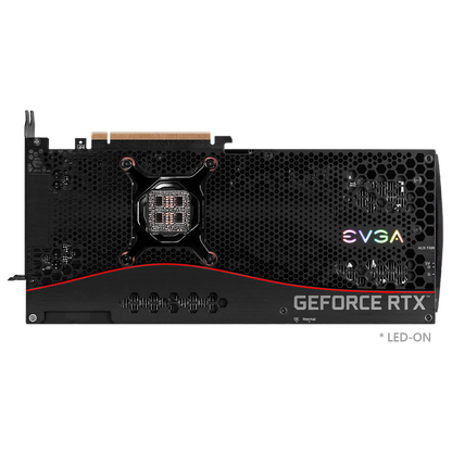 EVGA GeForce RTX 3080 FTW3 Ultra 10GB backplate view