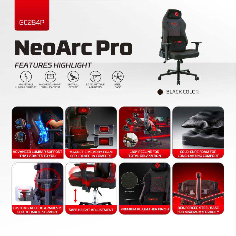 Fantech GC284P Black Gaming Chair photo 2