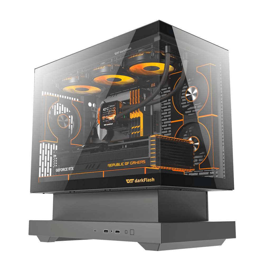 DarkFlash FLOATRON F1 Black M-ATX PC Case official main view
