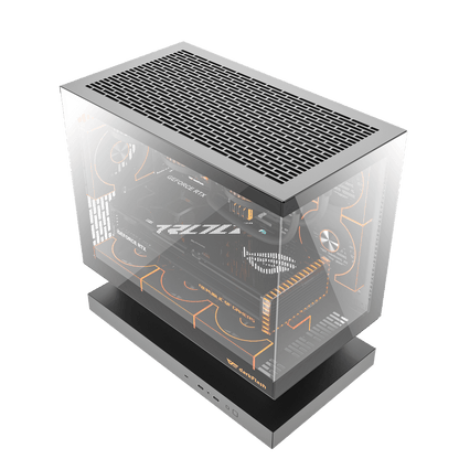 DarkFlash FLOATRON F1 Black M-ATX PC Case official view 2
