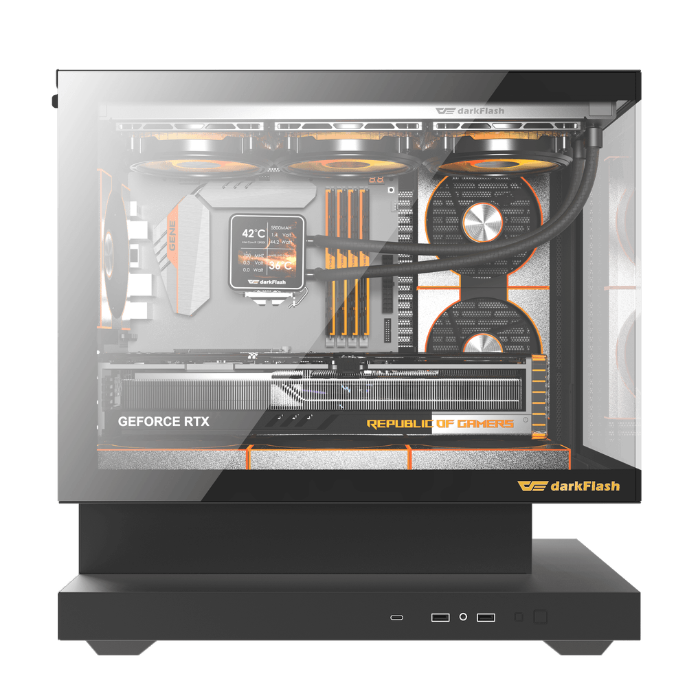 DarkFlash FLOATRON F1 Black M-ATX PC Case official view 4