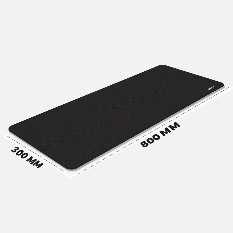 Plain black non-RGB extended gaming mousepad top view