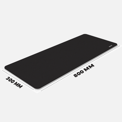 Plain black non-RGB extended gaming mousepad top view