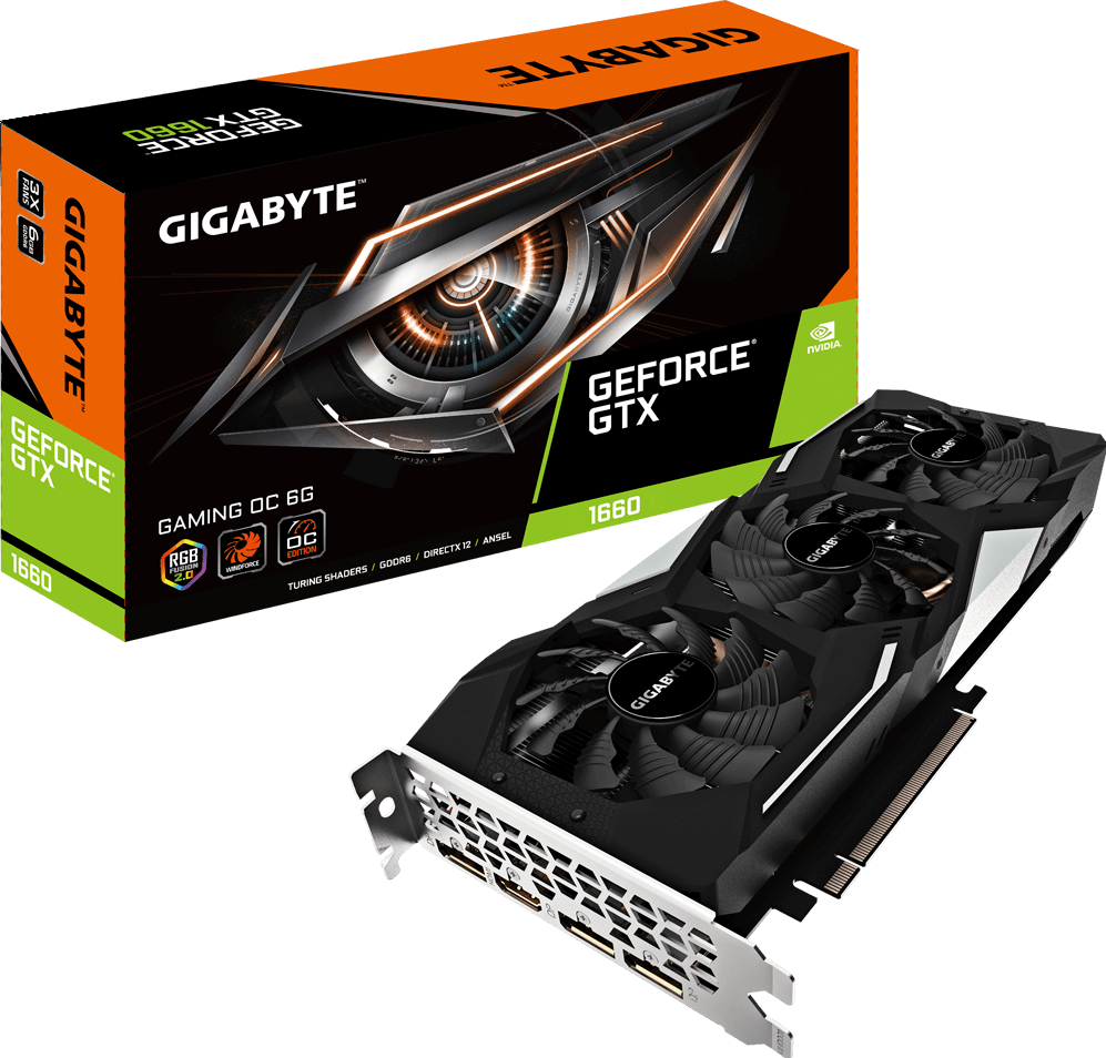 Gigabyte GeForce GTX 1660 GAMING OC 6G official product view