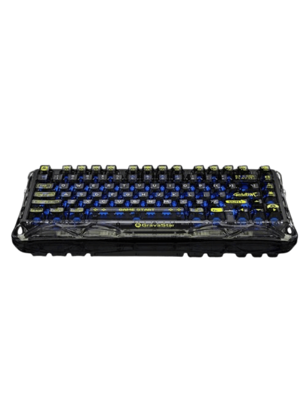 GravaStar Mercury K1 Lite 75% Mechanical Keyboard, 2.4GHz, Transparent Black
