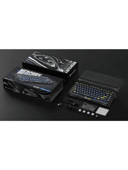 GravaStar Mercury K1 Lite 75% Mechanical Keyboard, 2.4GHz, Transparent Black